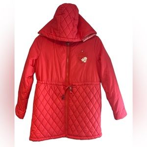 NWT Ivvi Women’s lightweight Quilted Hooded Zip Up Coat size M Pink